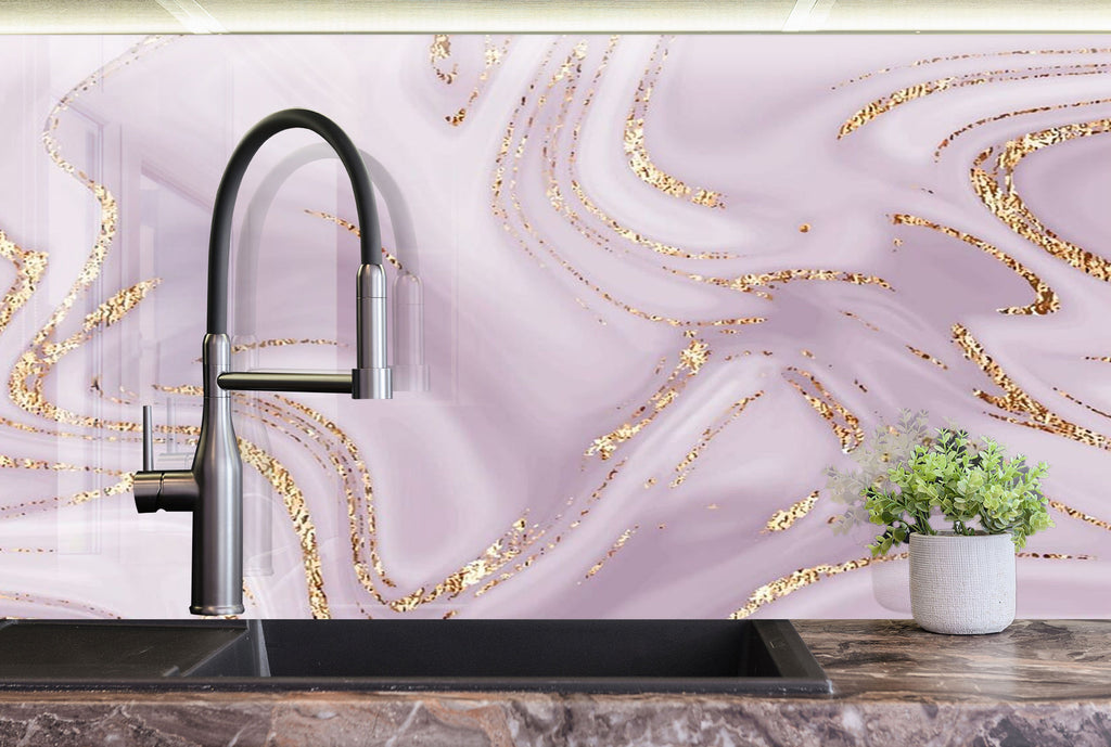 Abstract Tempered Glass Backsplash-BacksplashArtworks