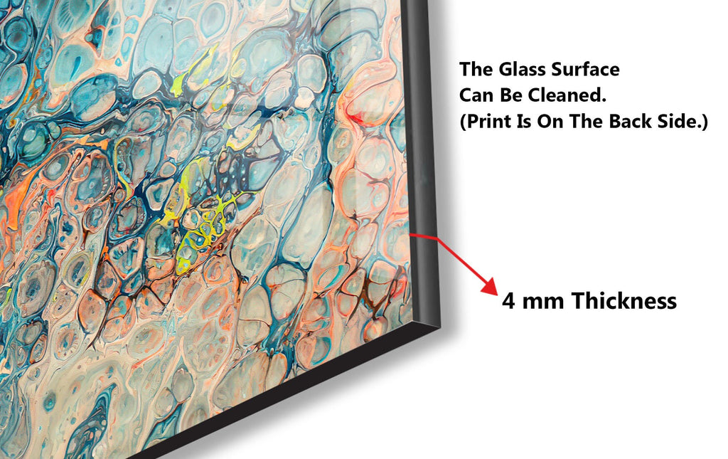 Oceanic Flow - Glass Kitchen Backsplash-BacksplashArtworks