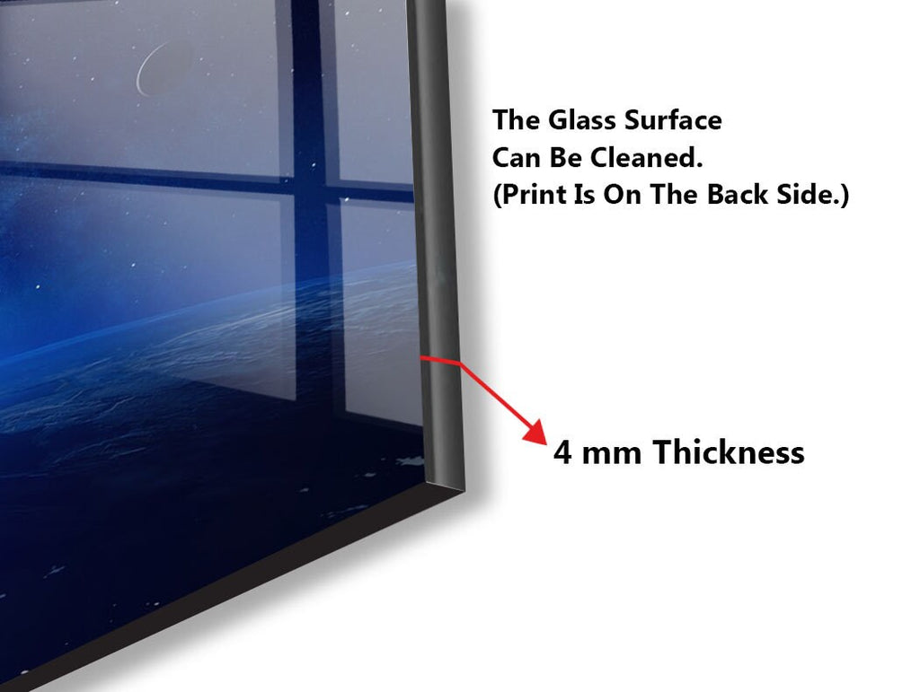 Sunrise Over Earth Glass Kitchen Backsplash – Space Exploration Design-BacksplashArtworks