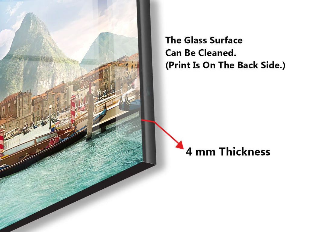 Venice Tropical Escape - Glass Kitchen Backsplash-BacksplashArtworks