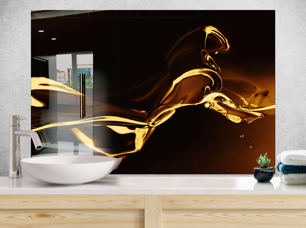 Abstract Tempered Glass Backsplash-BacksplashArtworks