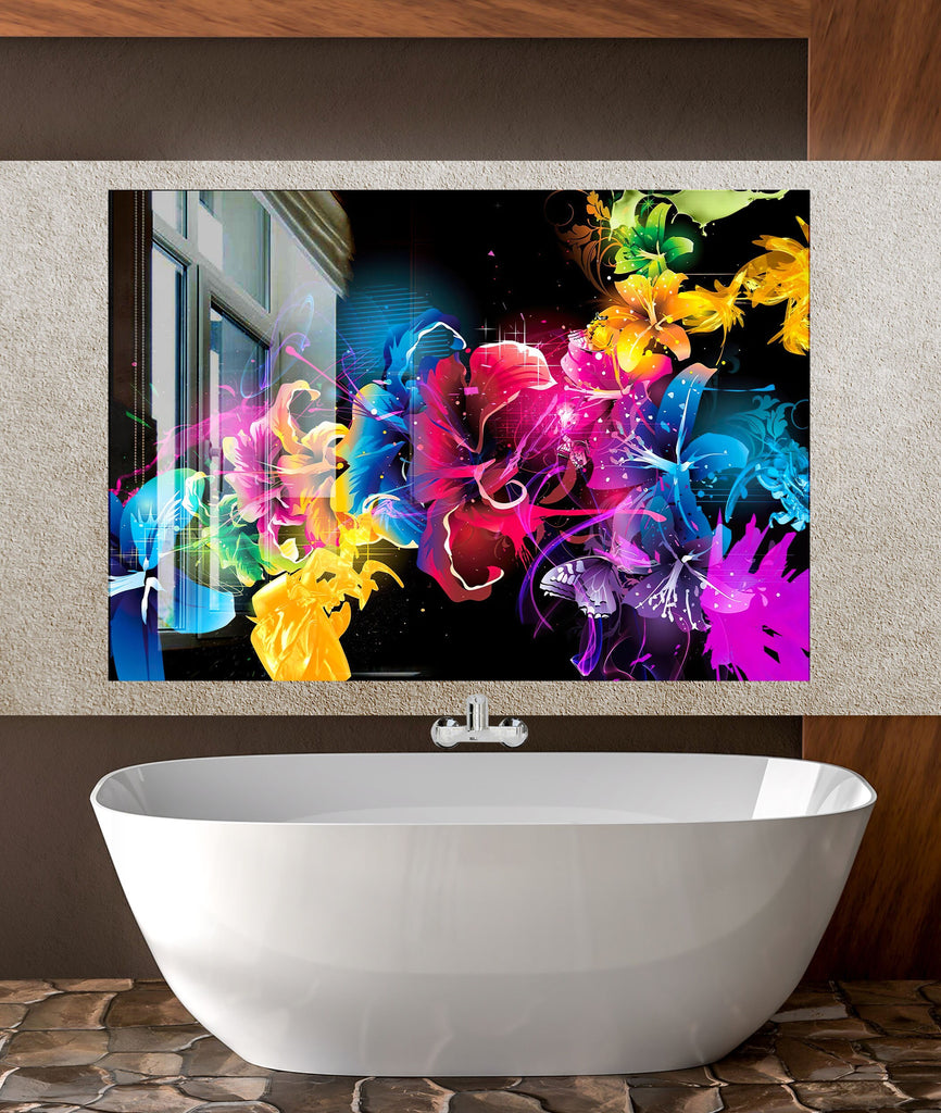 Abstract Tempered Glass Backsplash-BacksplashArtworks
