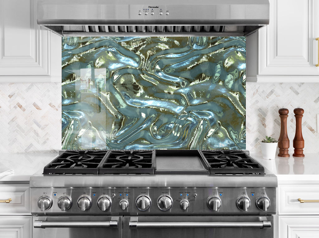 Abstract Tempered Glass Backsplash-BacksplashArtworks