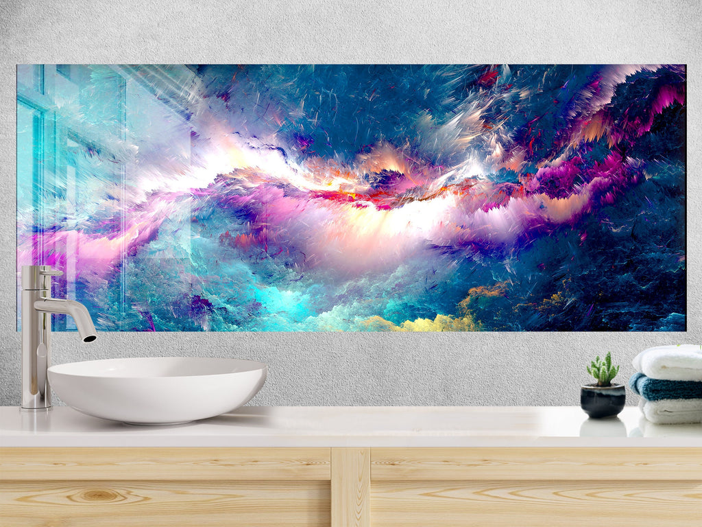 Abstract Tempered Glass Backsplash-BacksplashArtworks