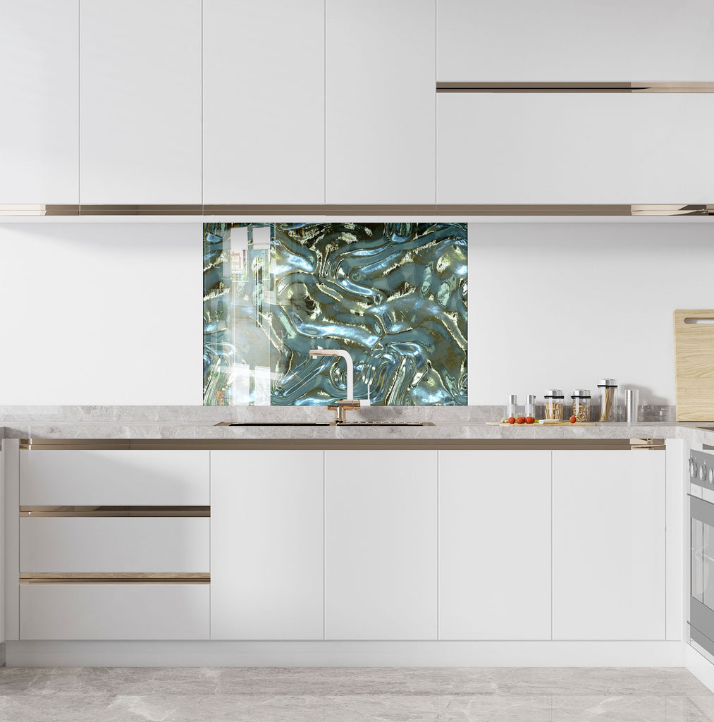 Abstract Tempered Glass Backsplash-BacksplashArtworks