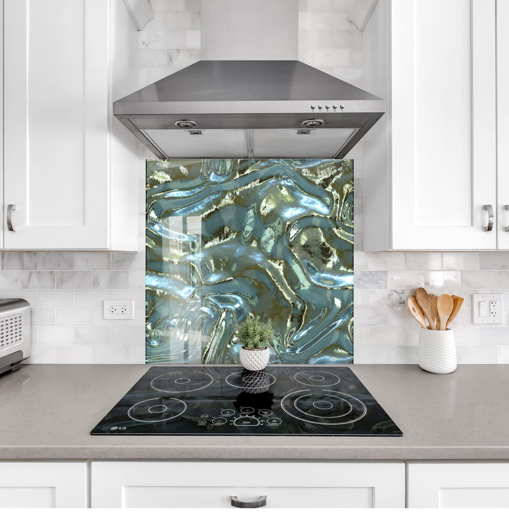 Abstract Tempered Glass Backsplash-BacksplashArtworks