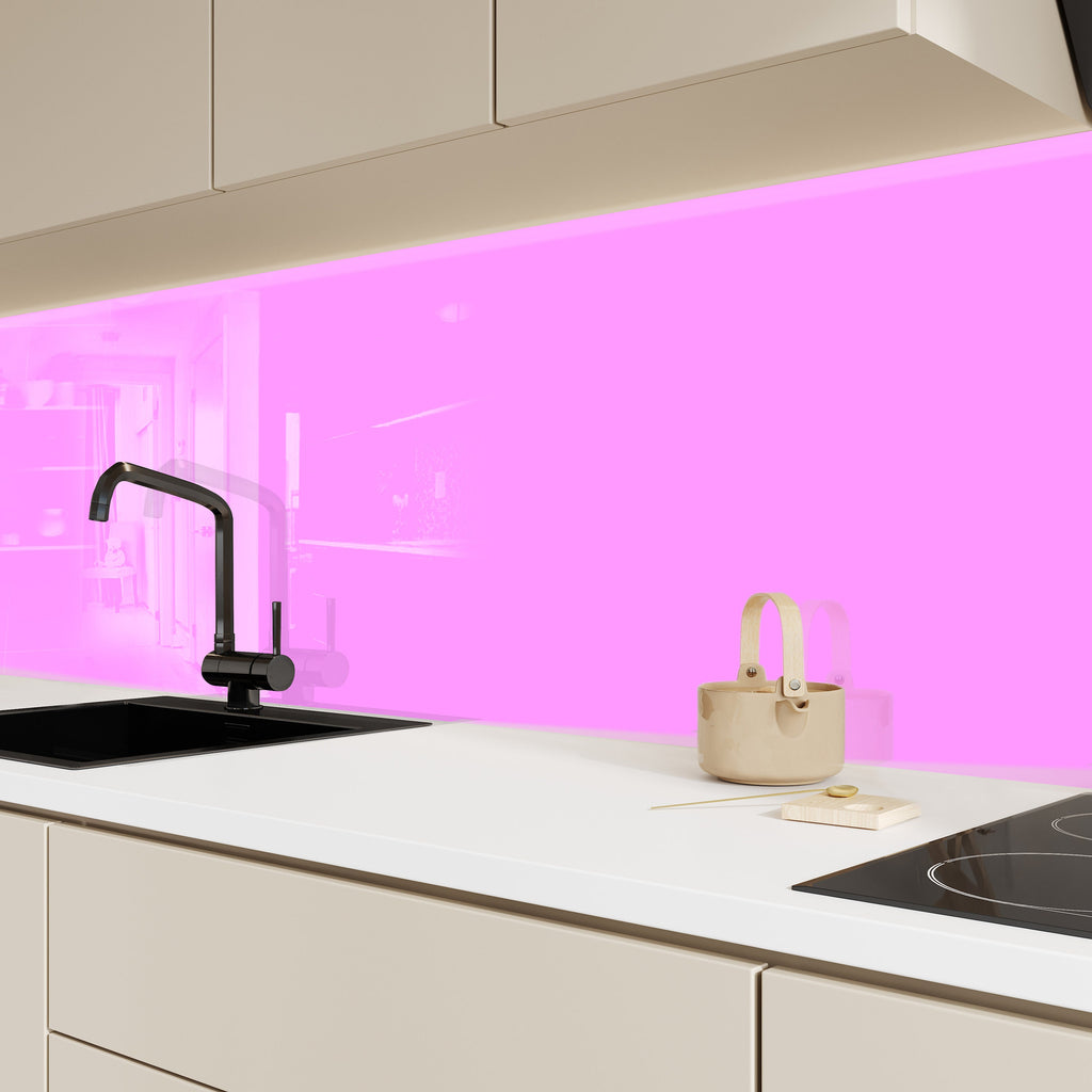 Pink - Tempered Glass Kitchen Backsplash-BacksplashArtworks