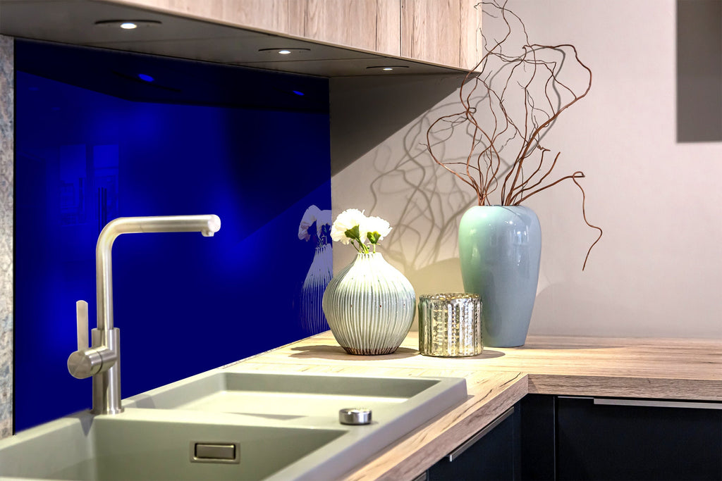 Storm Blue - Glass Kitchen Backsplash-BacksplashArtworks