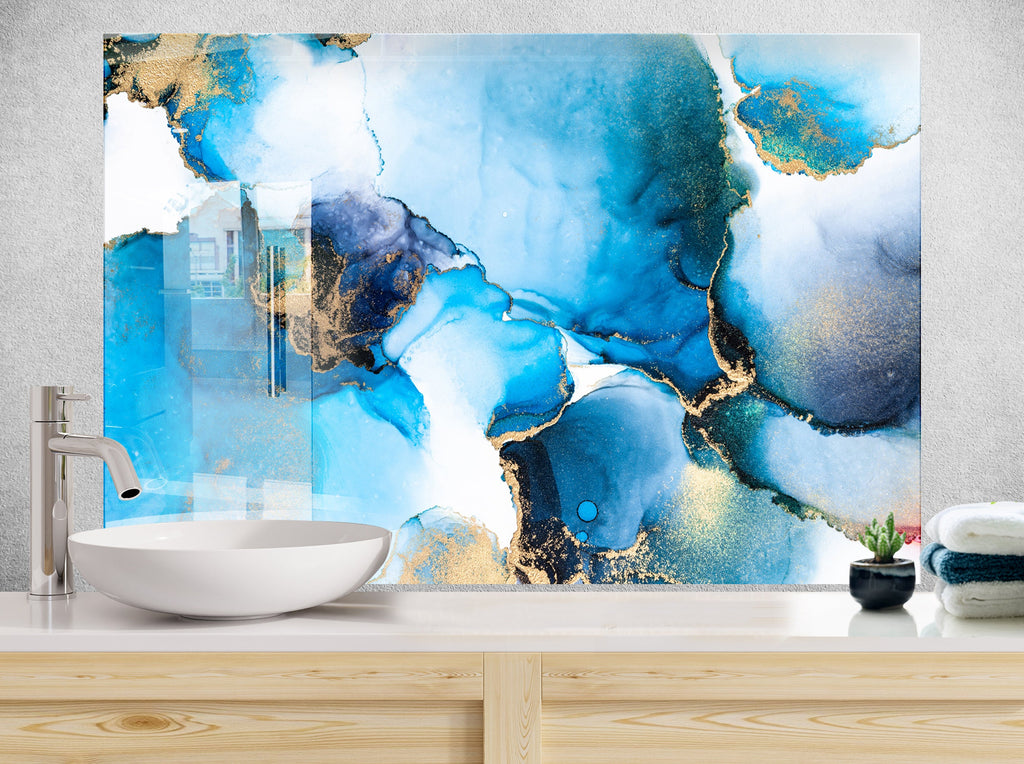 Abstract Tempered Glass Backsplash-BacksplashArtworks