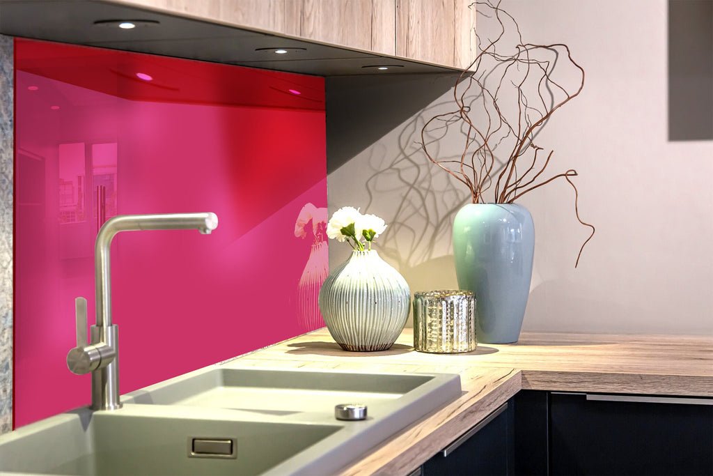 Regal Red - Tempered Glass Kitchen Backsplash-BacksplashArtworks