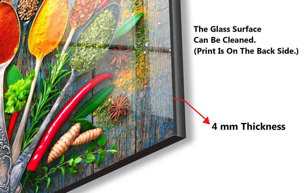 Spice Bomb - Tempered Glass Kitchen Backsplash-BacksplashArtworks