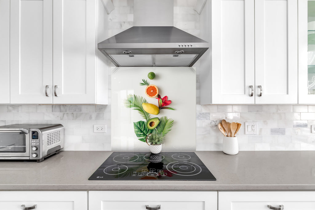 Tropical Fruit Glass Kitchen Backsplash – Vibrant Summer Vibe Design-BacksplashArtworks