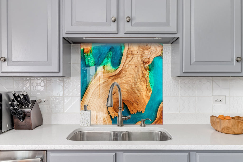 Abstract Tempered Glass Backsplash-BacksplashArtworks