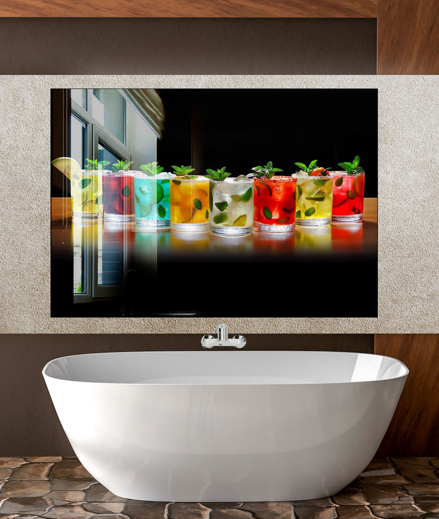 Vibrant Cocktail - Glass Kitchen Backsplash-BacksplashArtworks