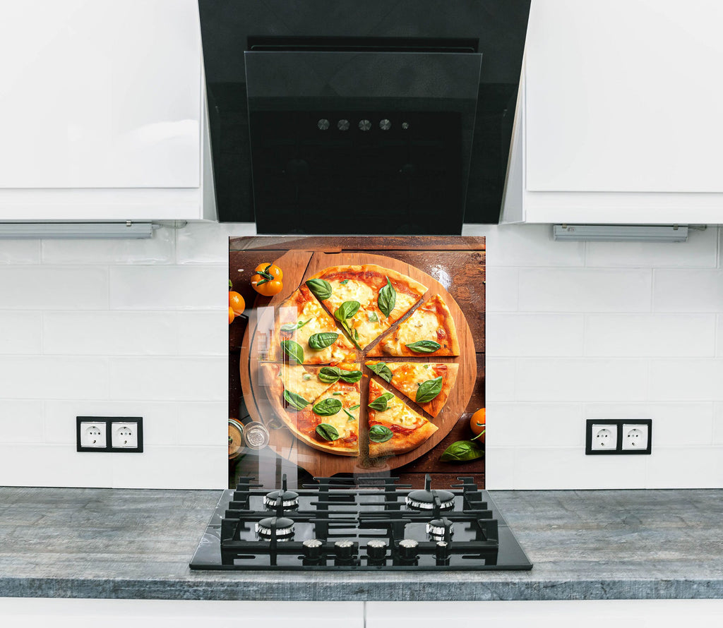 Rustic Italian Pizza - Glass Kitchen Backsplash-BacksplashArtworks