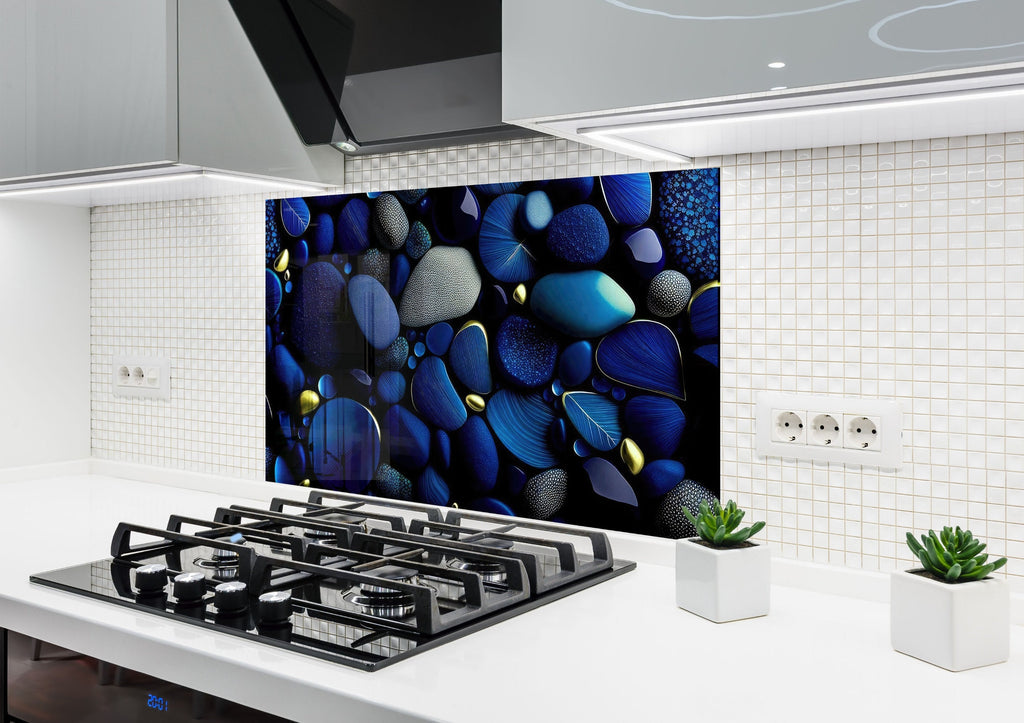 Zen Spa Stones Tempered Glass Backsplash-BacksplashArtworks