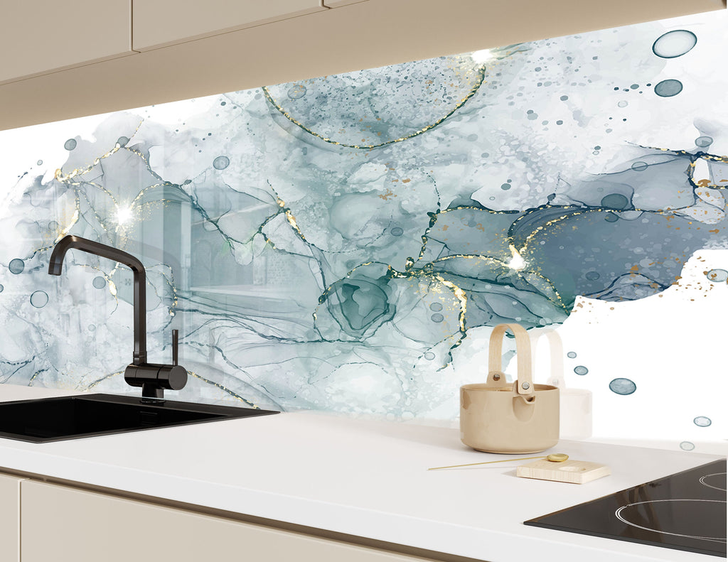 Abstract Tempered Glass Backsplash-BacksplashArtworks