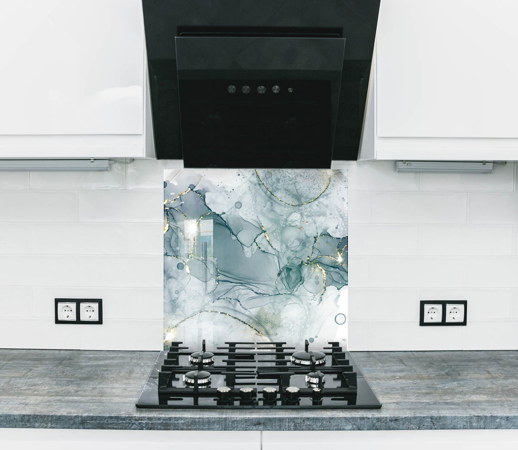 Abstract Tempered Glass Backsplash-BacksplashArtworks