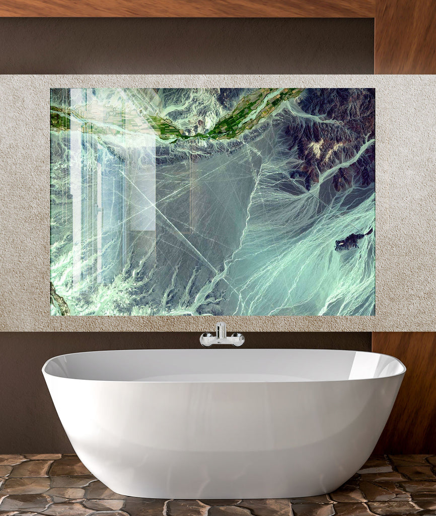 Emerald Green Marble - Glass Kitchen Backsplash-BacksplashArtworks