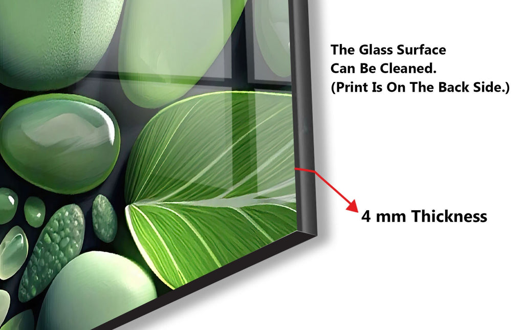 Zen Spa Stones Tempered Glass Backsplash-BacksplashArtworks