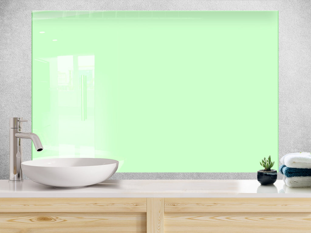 Ghost Green - Tempered Glass Kitchen Backsplash-BacksplashArtworks
