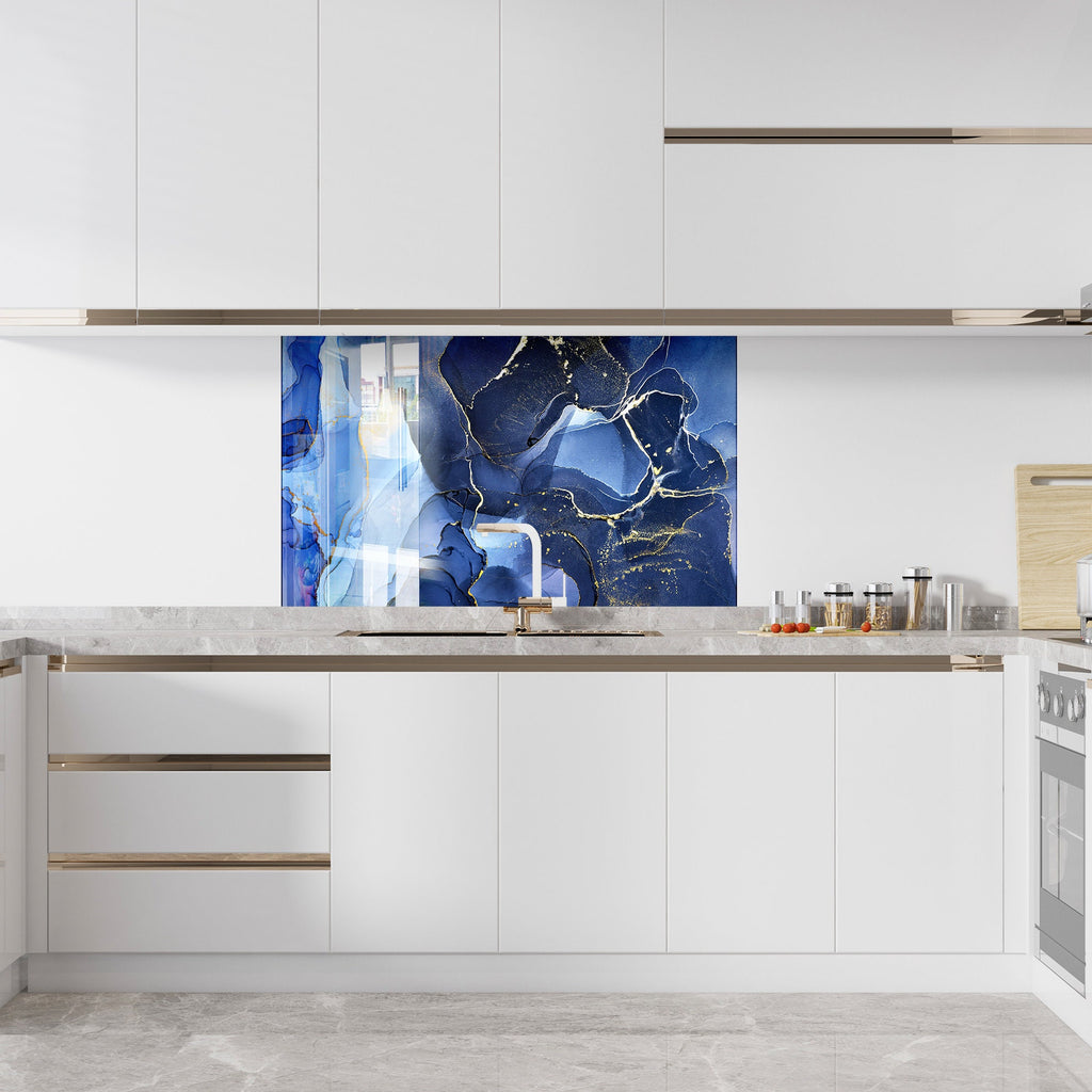 Abstract Tempered Glass Backsplash-BacksplashArtworks