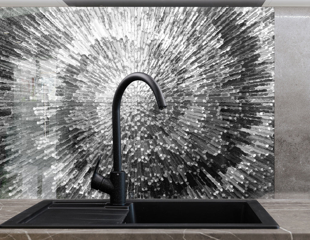 Abstract Tempered Glass Backsplash-BacksplashArtworks