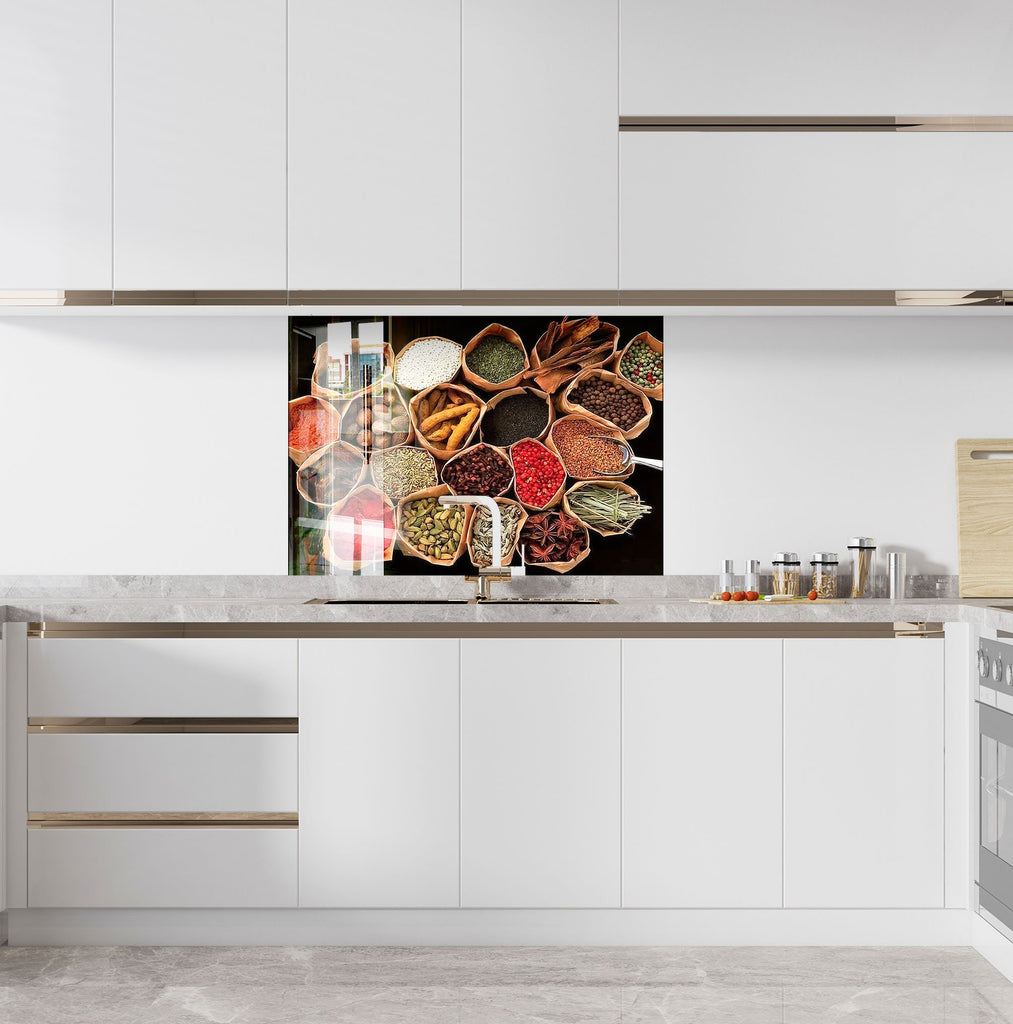 Spice Market - Glass Kitchen Backsplash-BacksplashArtworks