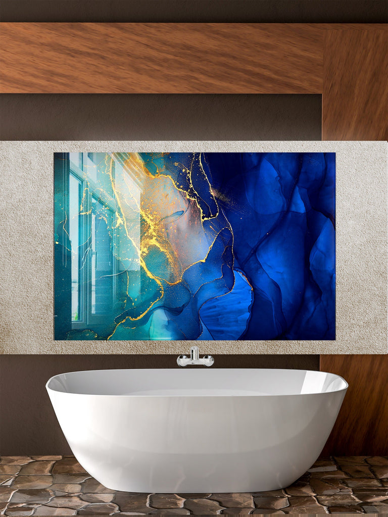 Abstract Tempered Glass Backsplash-BacksplashArtworks