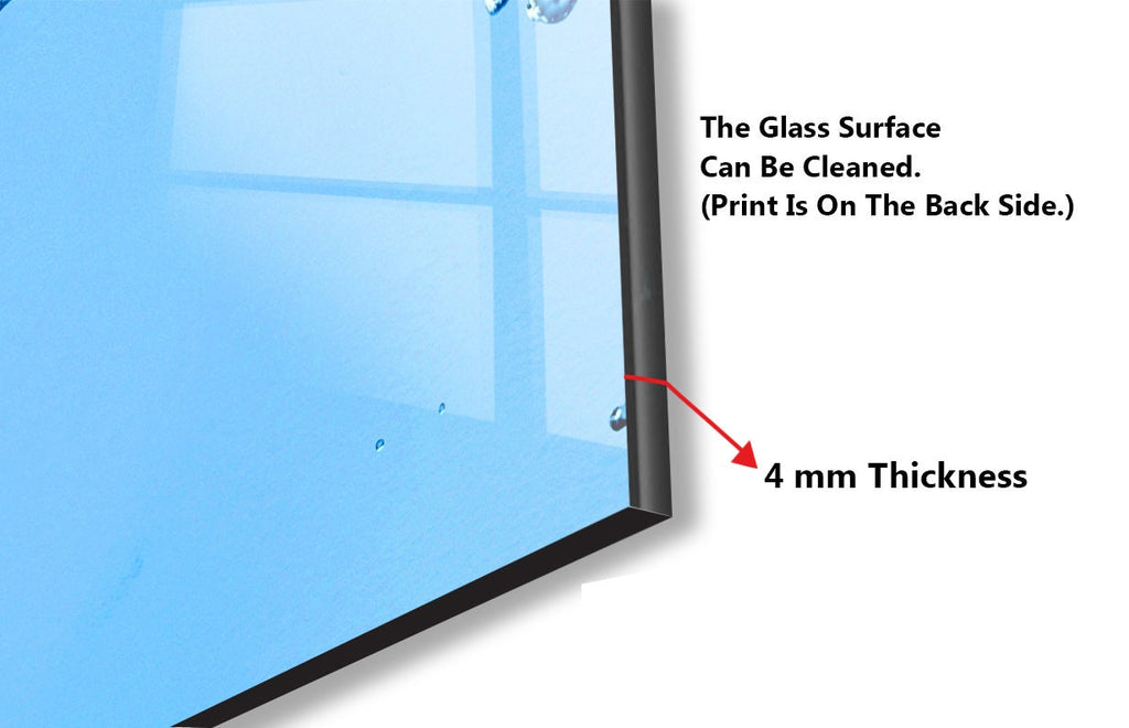 Modern Water Splash - Glass Kitchen Backsplash-BacksplashArtworks