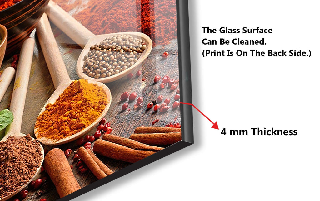 Spices & Herbs Market - Glass Backsplash-BacksplashArtworks