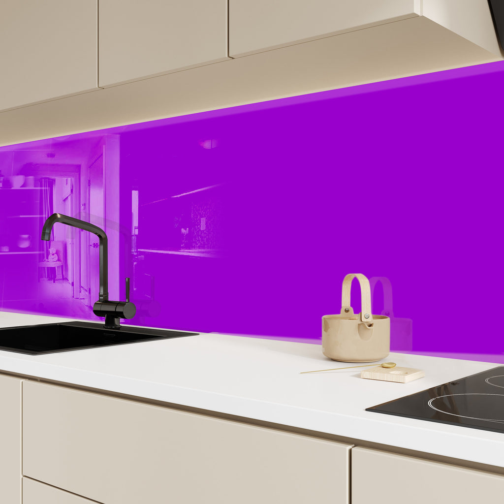Purple - Tempered Glass Kitchen Backsplash-BacksplashArtworks
