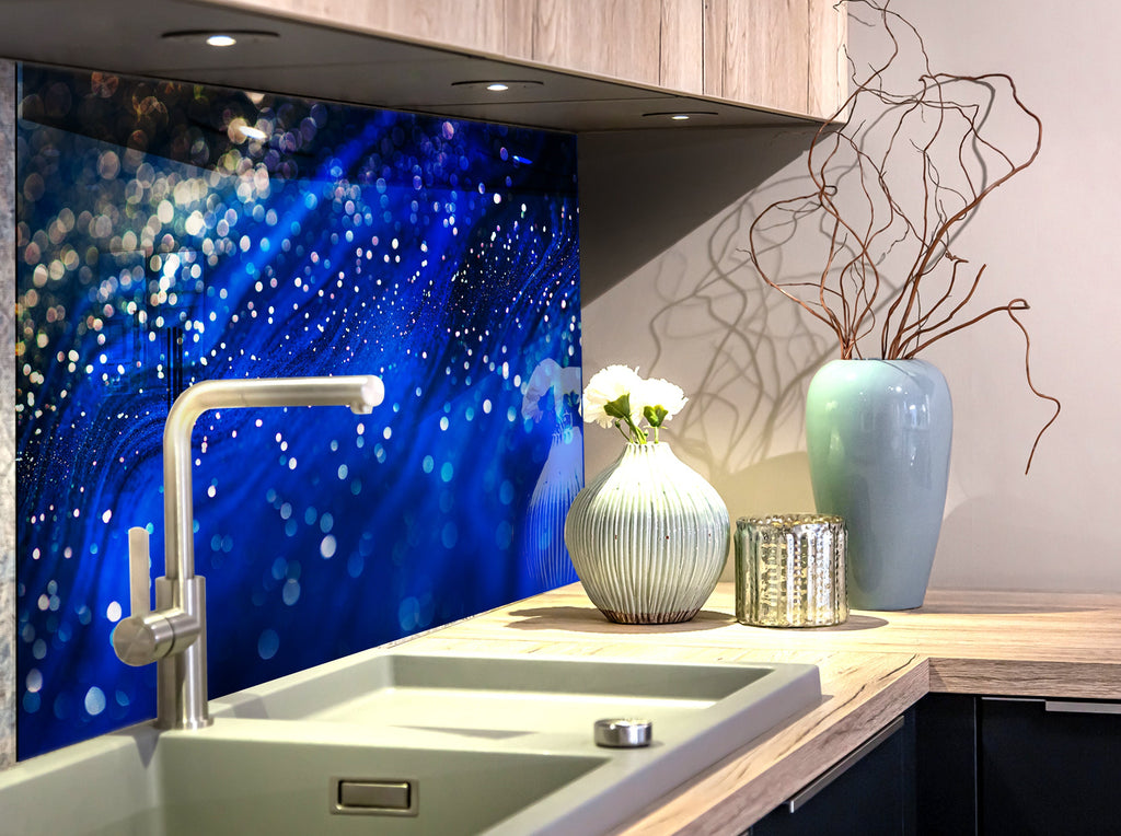 Abstract Tempered Glass Backsplash-BacksplashArtworks