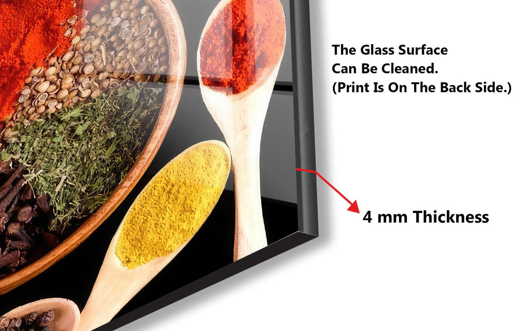 Exotic Spice Medley - Tempered Glass Kitchen Backsplash-BacksplashArtworks