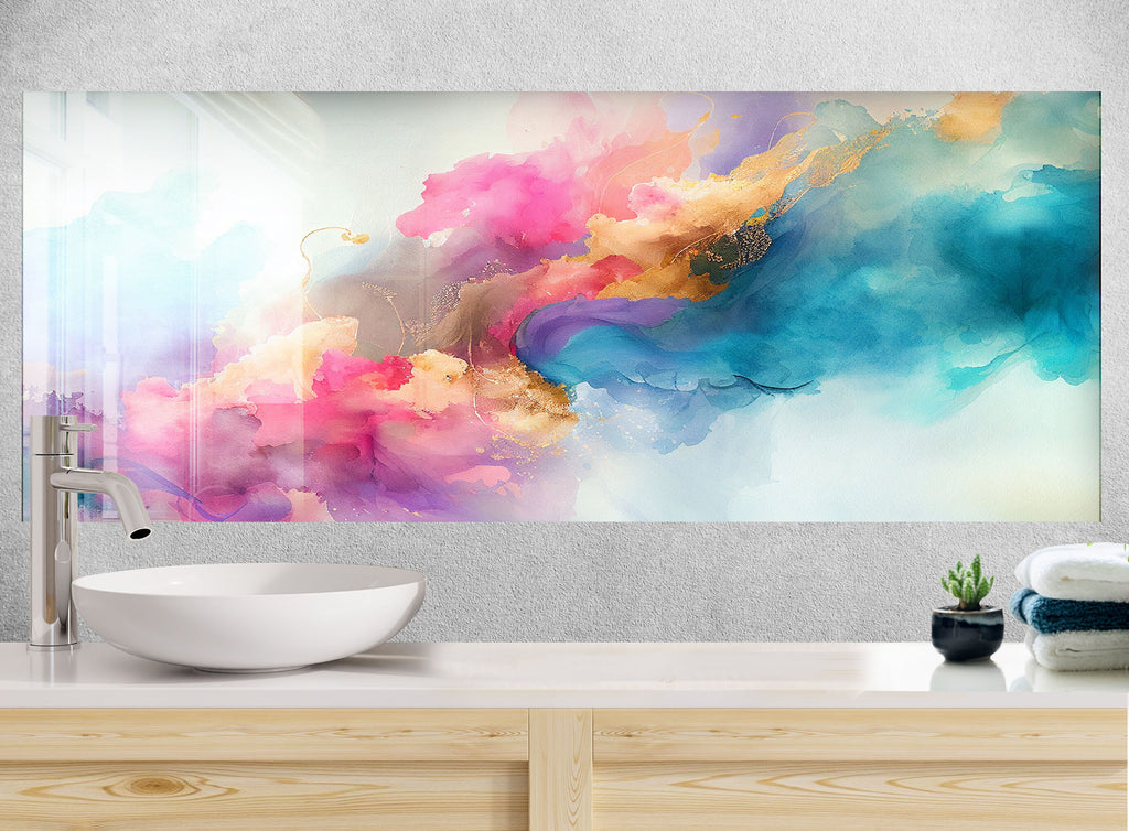 Abstract Tempered Glass Backsplash-BacksplashArtworks