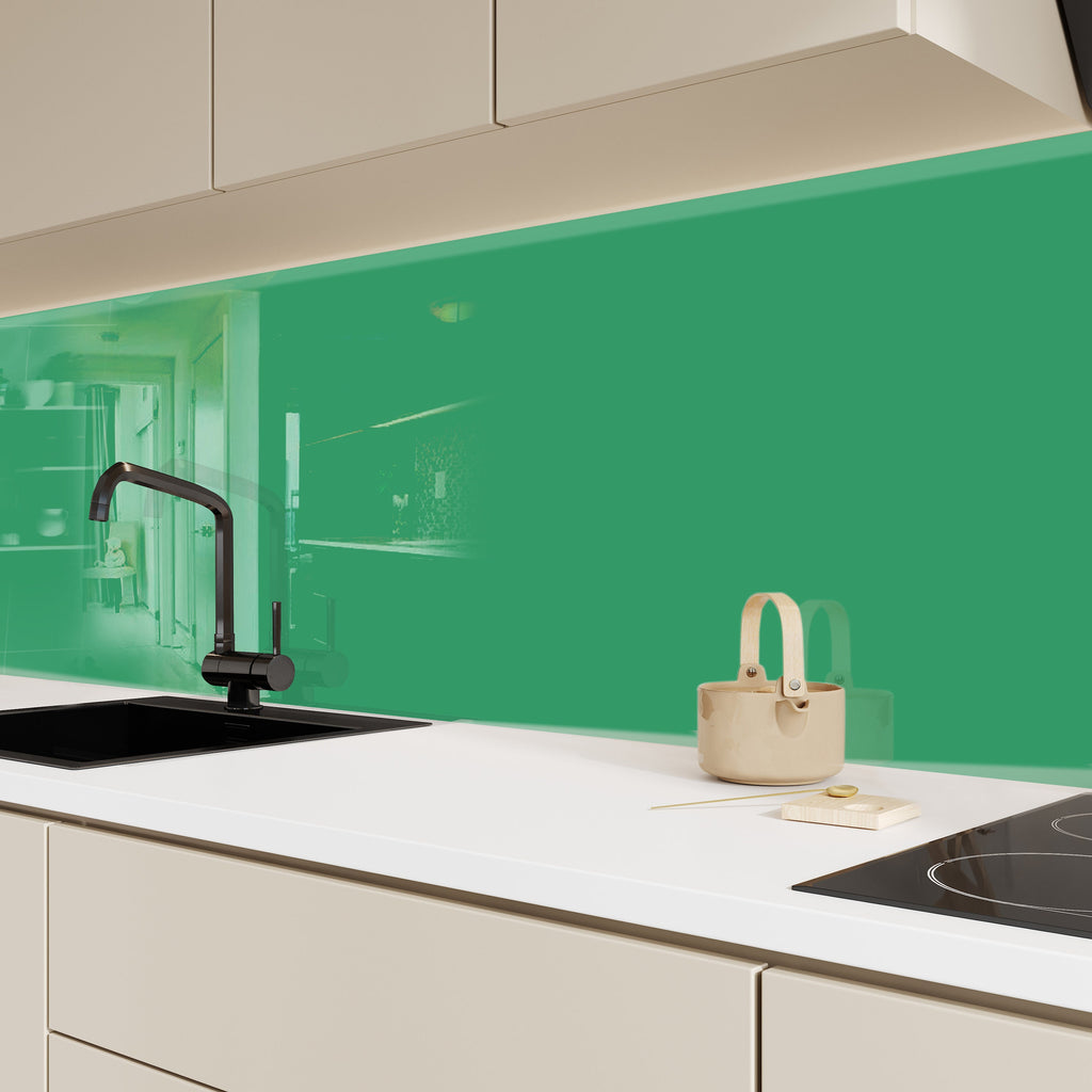 Kentucky Green - Tempered Glass Kitchen Backsplash-BacksplashArtworks