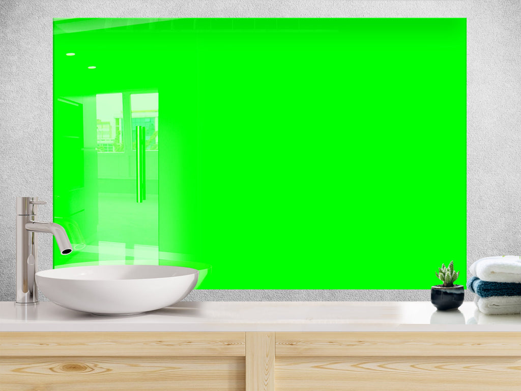 Green - Glass Kitchen Backsplash-BacksplashArtworks