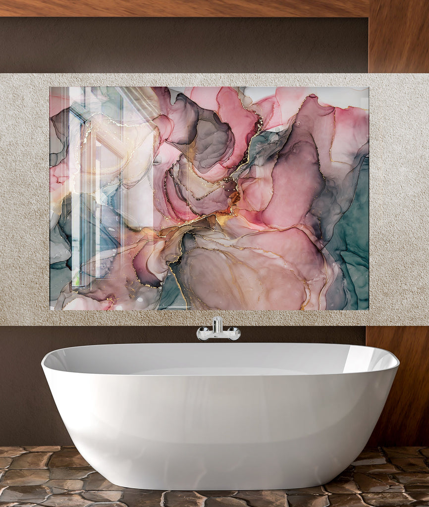 Abstract Tempered Glass Backsplash-BacksplashArtworks