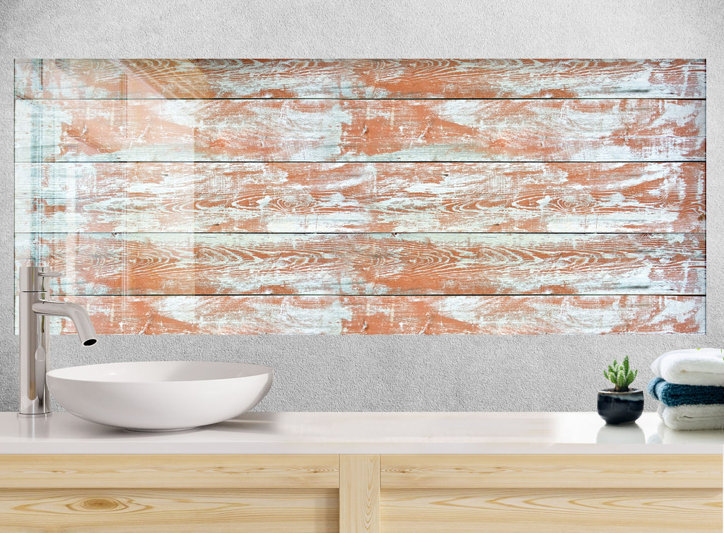 Coastal Wood - Glass Kitchen Backsplash-BacksplashArtworks