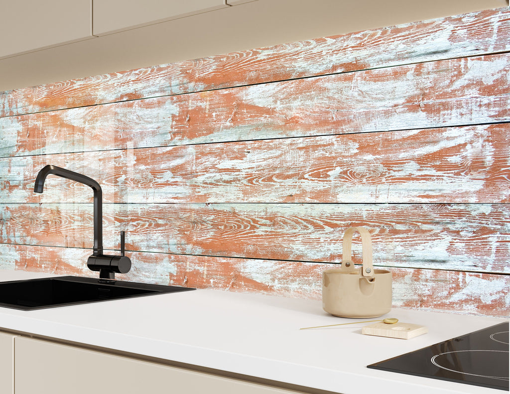 Coastal Wood - Glass Kitchen Backsplash-BacksplashArtworks