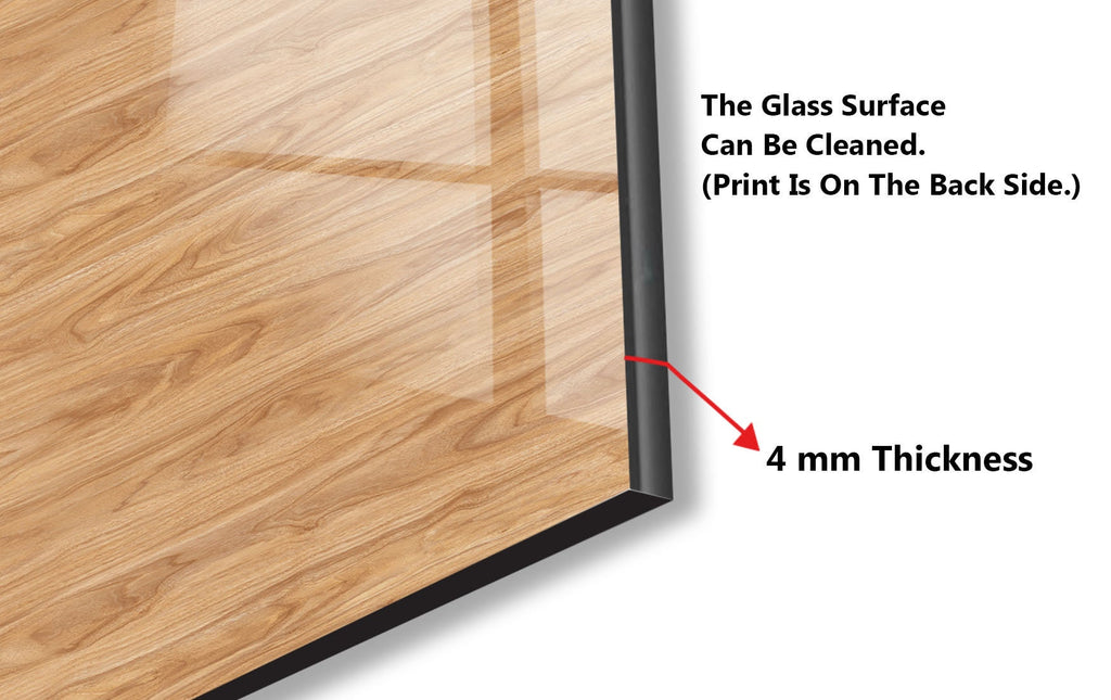 Elegant Wood Grain Glass Kitchen Backsplash – Natural Wooden Style-BacksplashArtworks