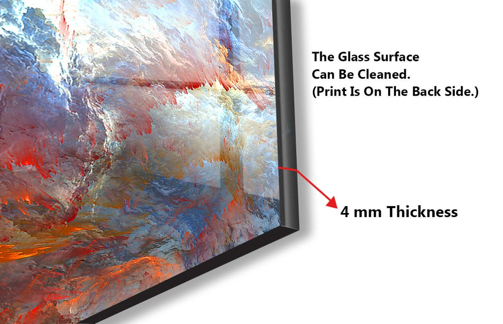 Abstract Tempered Glass Backsplash-BacksplashArtworks