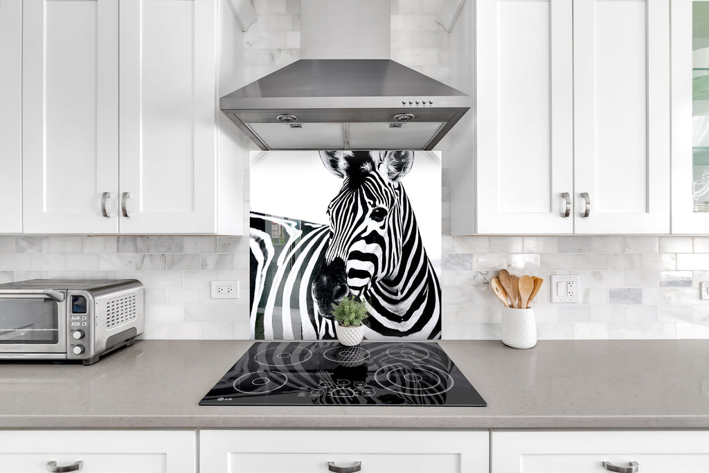 Zebra - Glass Kitchen Backsplash-BacksplashArtworks