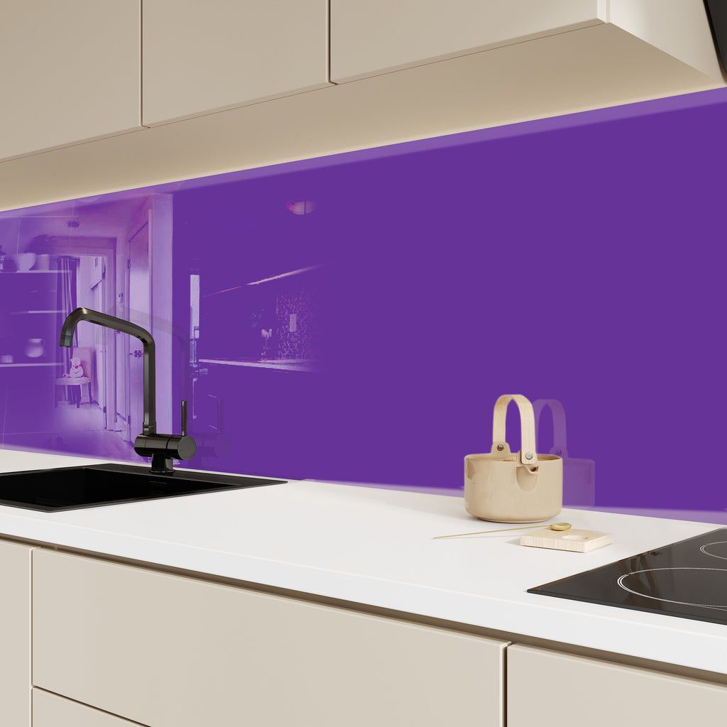 Royal Purple - Glass Kitchen Backsplash-BacksplashArtworks