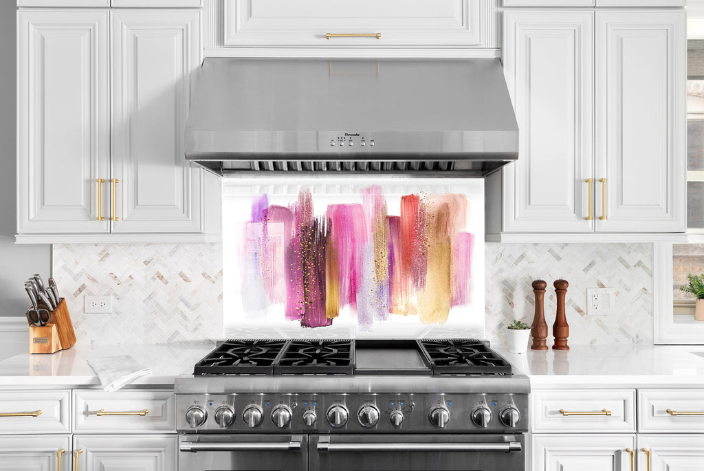 Abstract Tempered Glass Backsplash-BacksplashArtworks