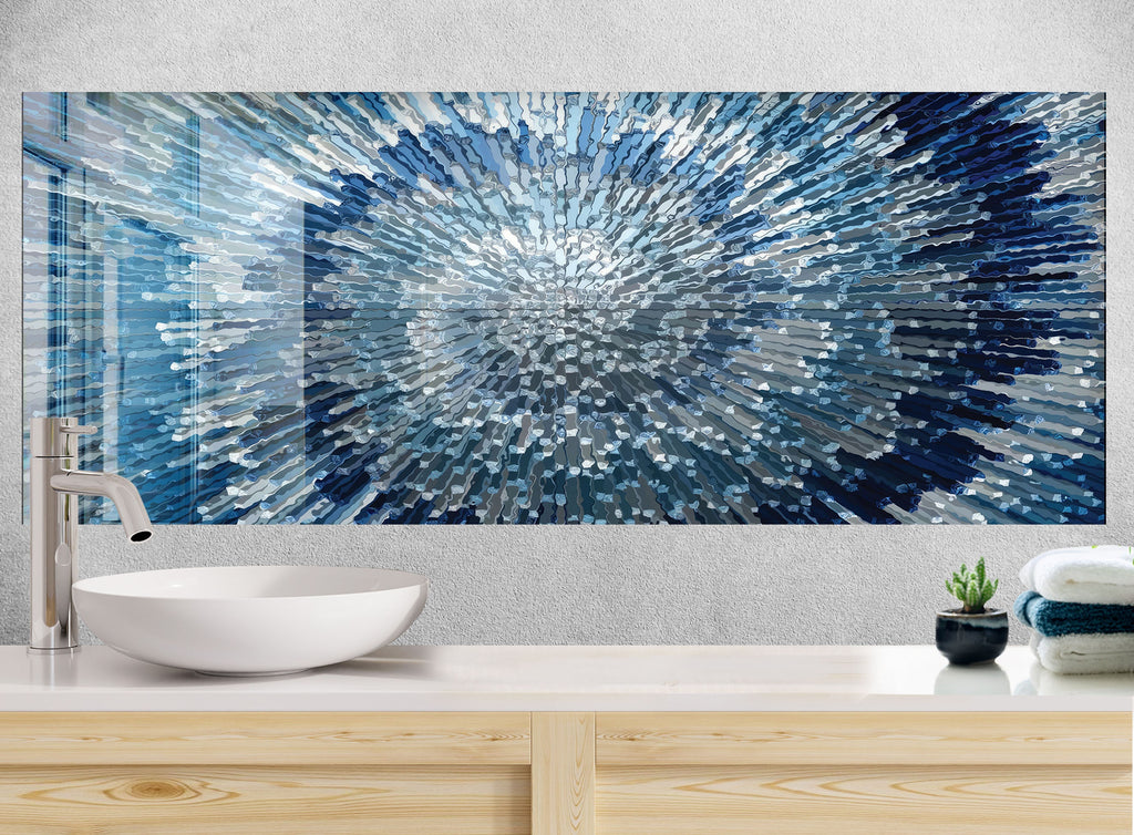 Abstract Tempered Glass Backsplash-BacksplashArtworks