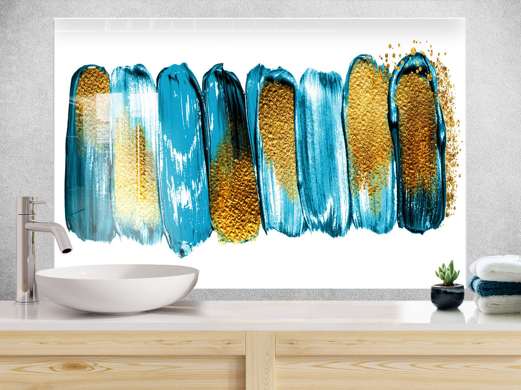 Abstract Tempered Glass Backsplash-BacksplashArtworks
