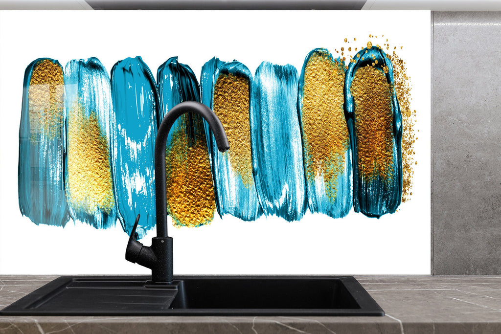 Abstract Tempered Glass Backsplash-BacksplashArtworks