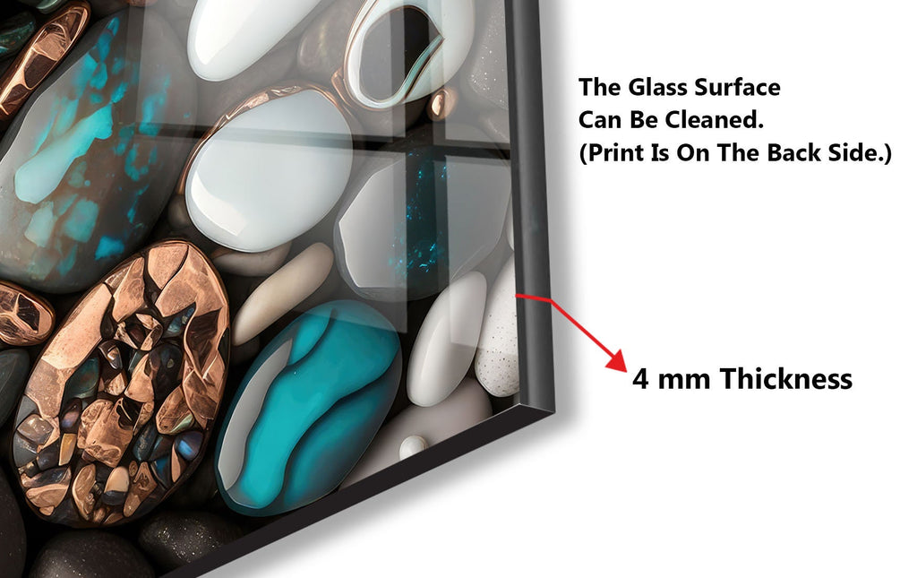 Zen Spa Stones Tempered Glass Backsplash-BacksplashArtworks