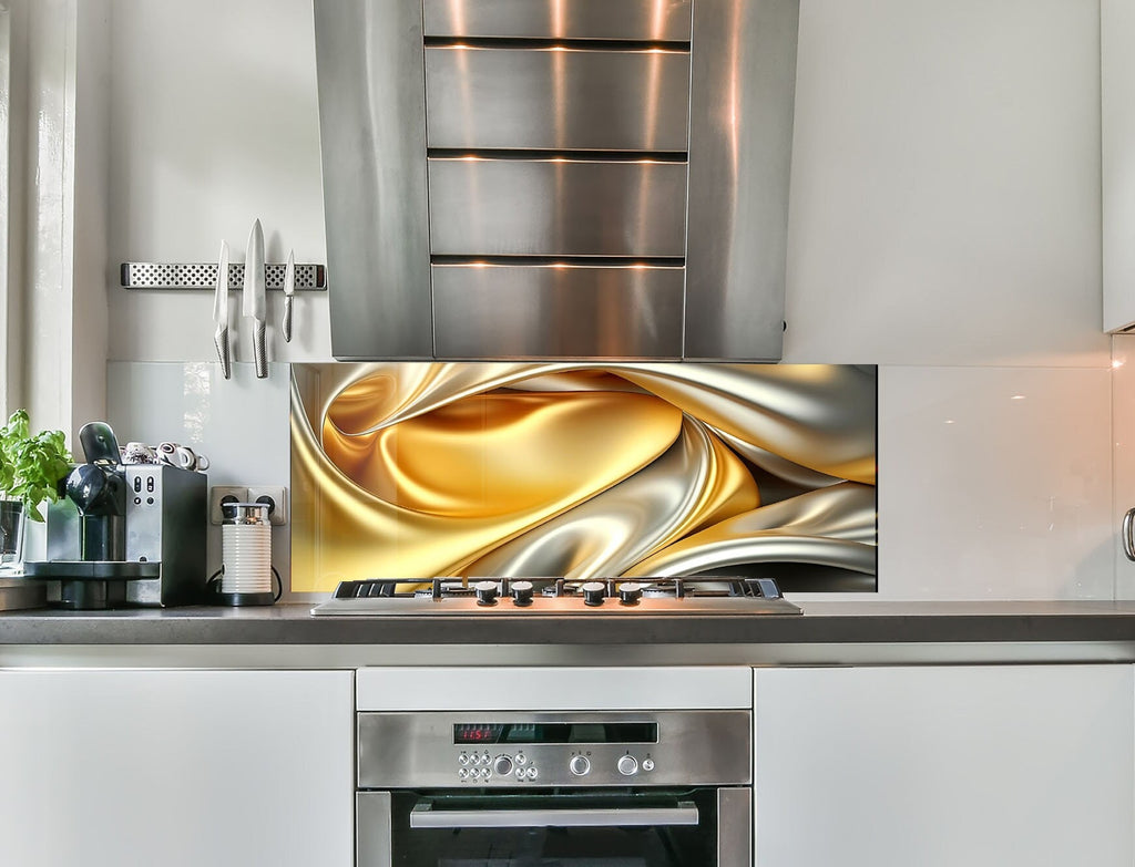 Abstract Tempered Glass Backsplash-BacksplashArtworks